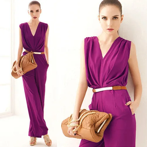 Fashion Overall Sexy Elegant Plus Size Waist Jumpsuits & Rompers pants For Women coveralls
