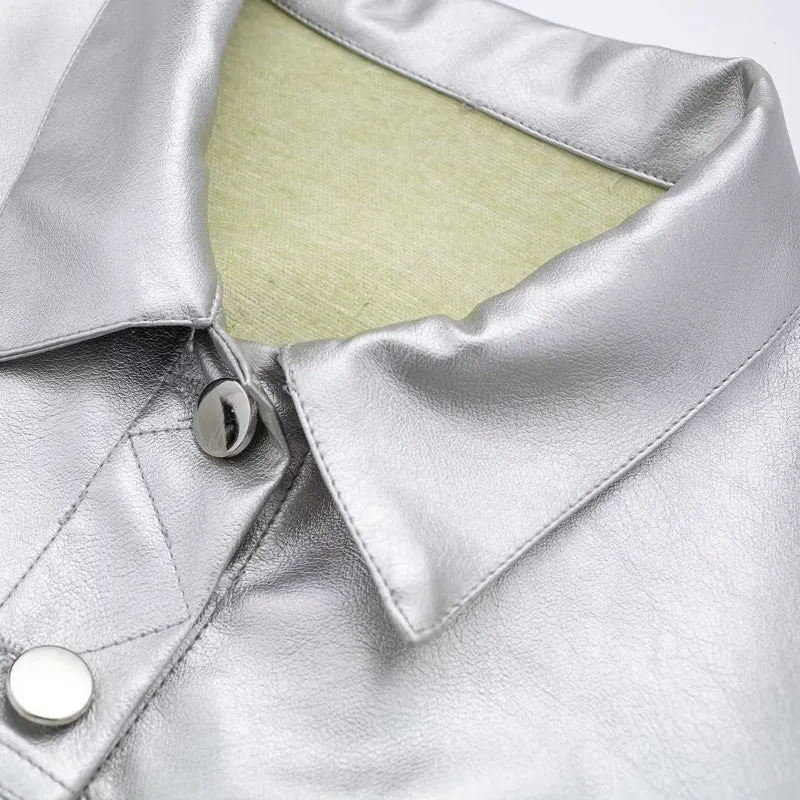 Fashion Popular Shiny Silver Jackets