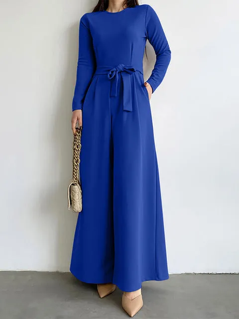 Fashion Women Jumpsuits Wide Leg Pants