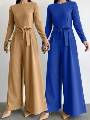 Fashion Women Jumpsuits Wide Leg Pants