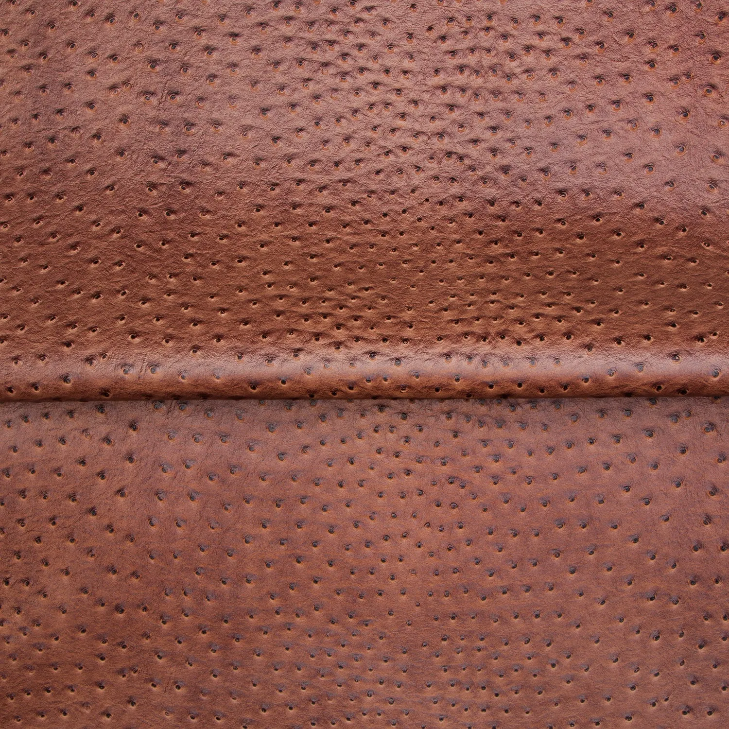 Faux Leather Brown Ostrich
