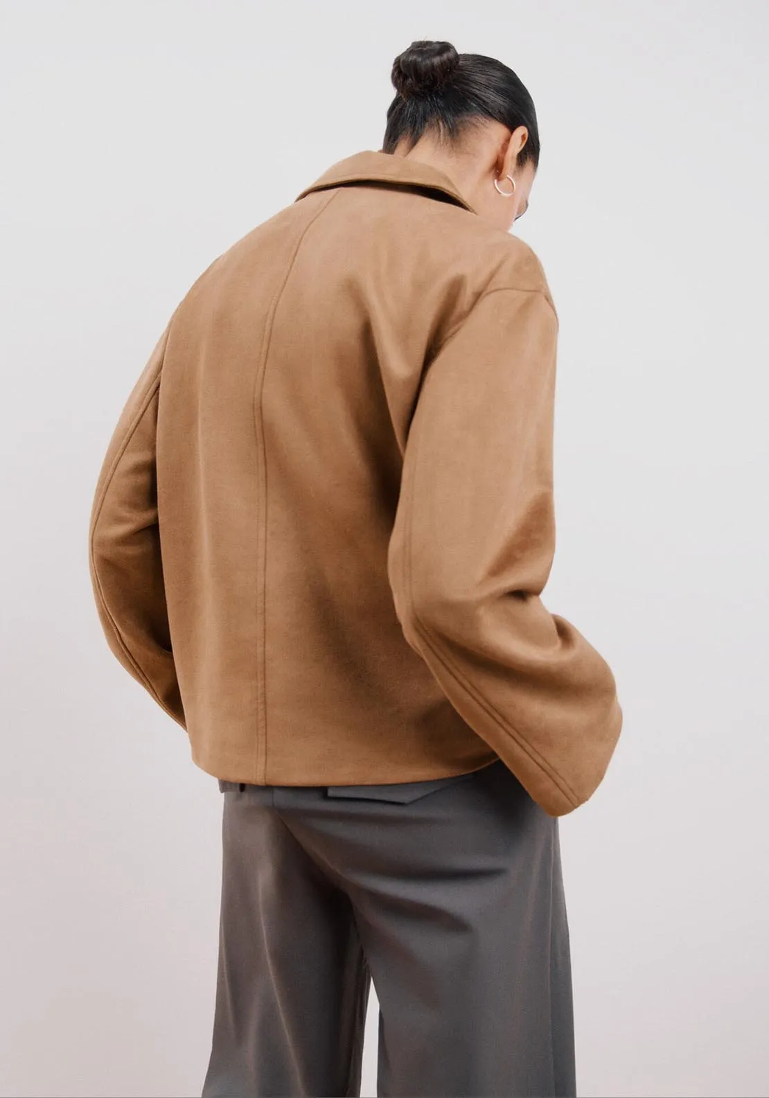 Faux Leather Jacket - Toasted