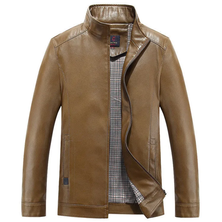 Faux Leather Jackets Men's Clothes Spring Autumn Coats Men Outwears Clothing Business Men's Jacket 3XL WA093