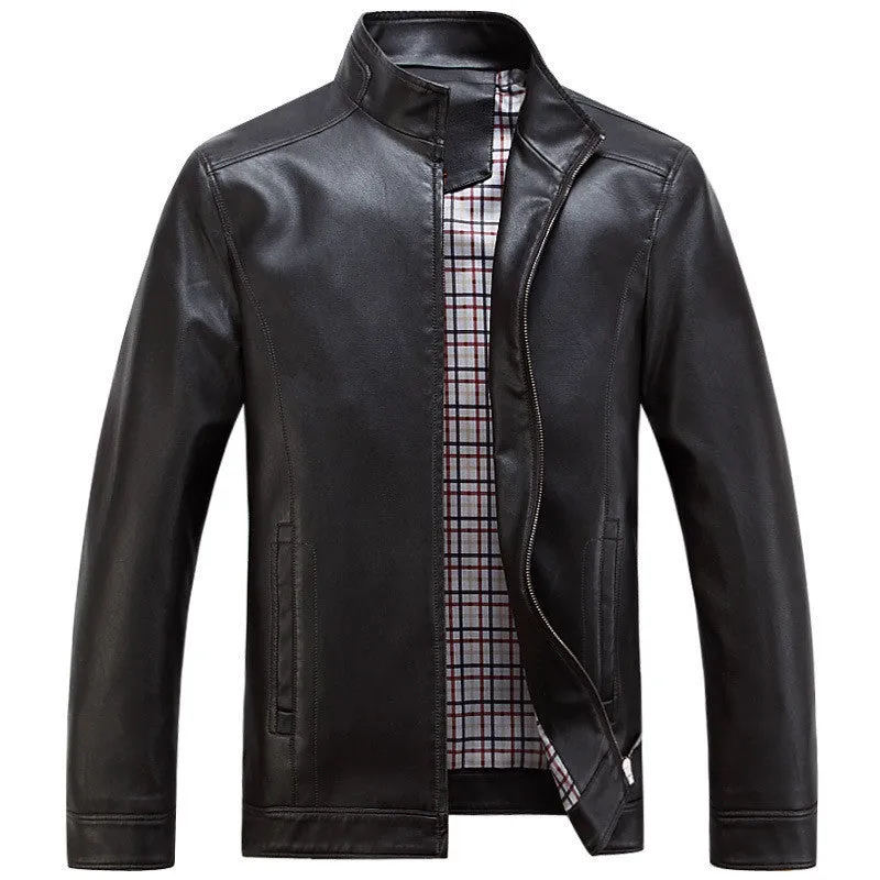 Faux Leather Jackets Men's Clothes Spring Autumn Coats Men Outwears Clothing Business Men's Jacket 3XL WA093