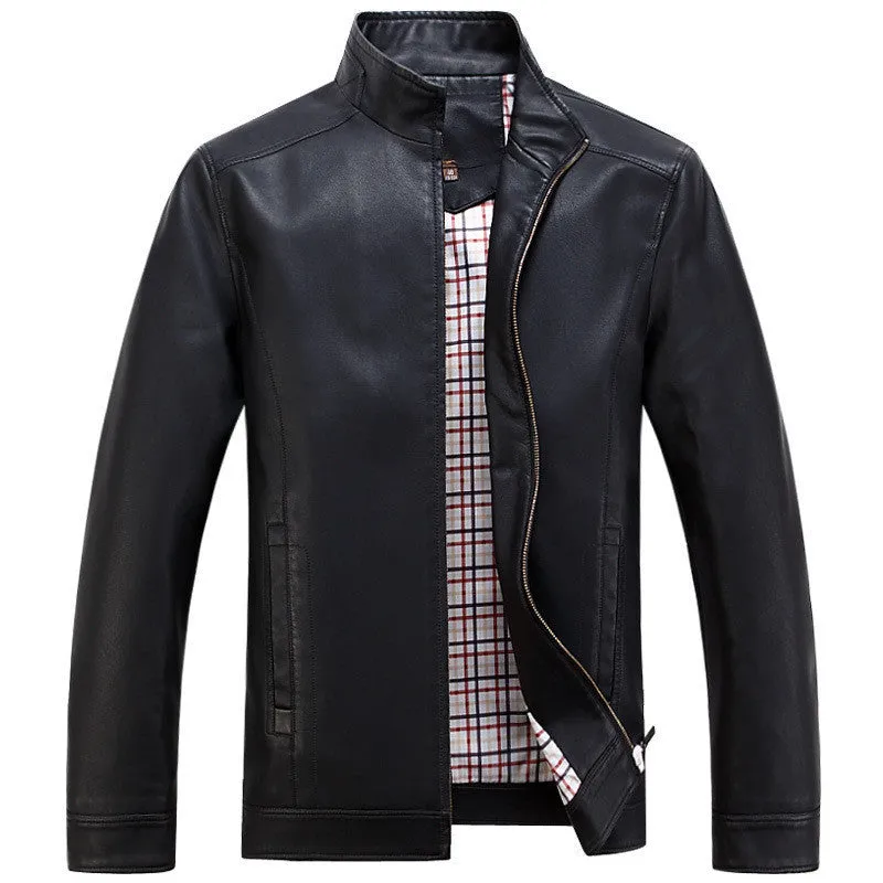 Faux Leather Jackets Men's Clothes Spring Autumn Coats Men Outwears Clothing Business Men's Jacket 3XL WA093