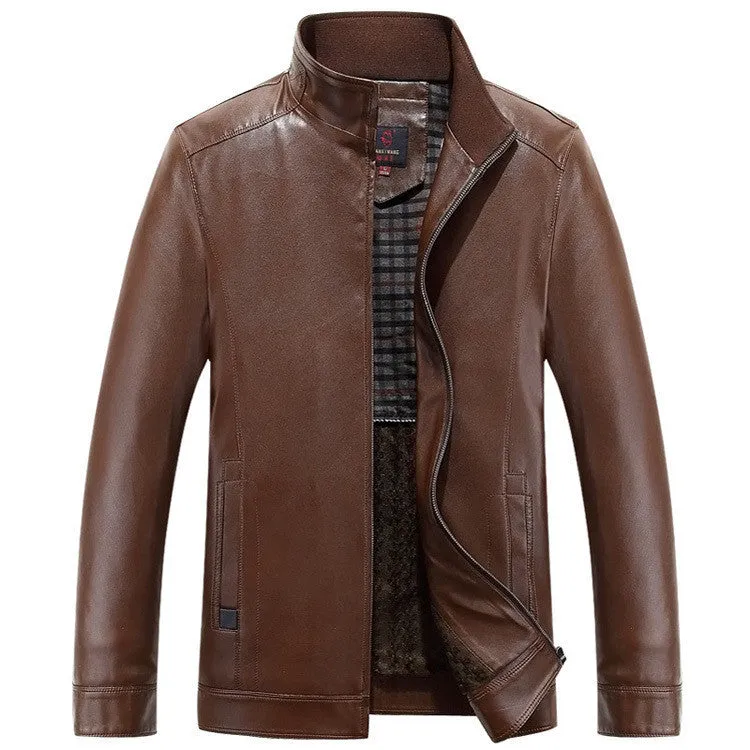 Faux Leather Jackets Men's Clothes Spring Autumn Coats Men Outwears Clothing Business Men's Jacket 3XL WA093