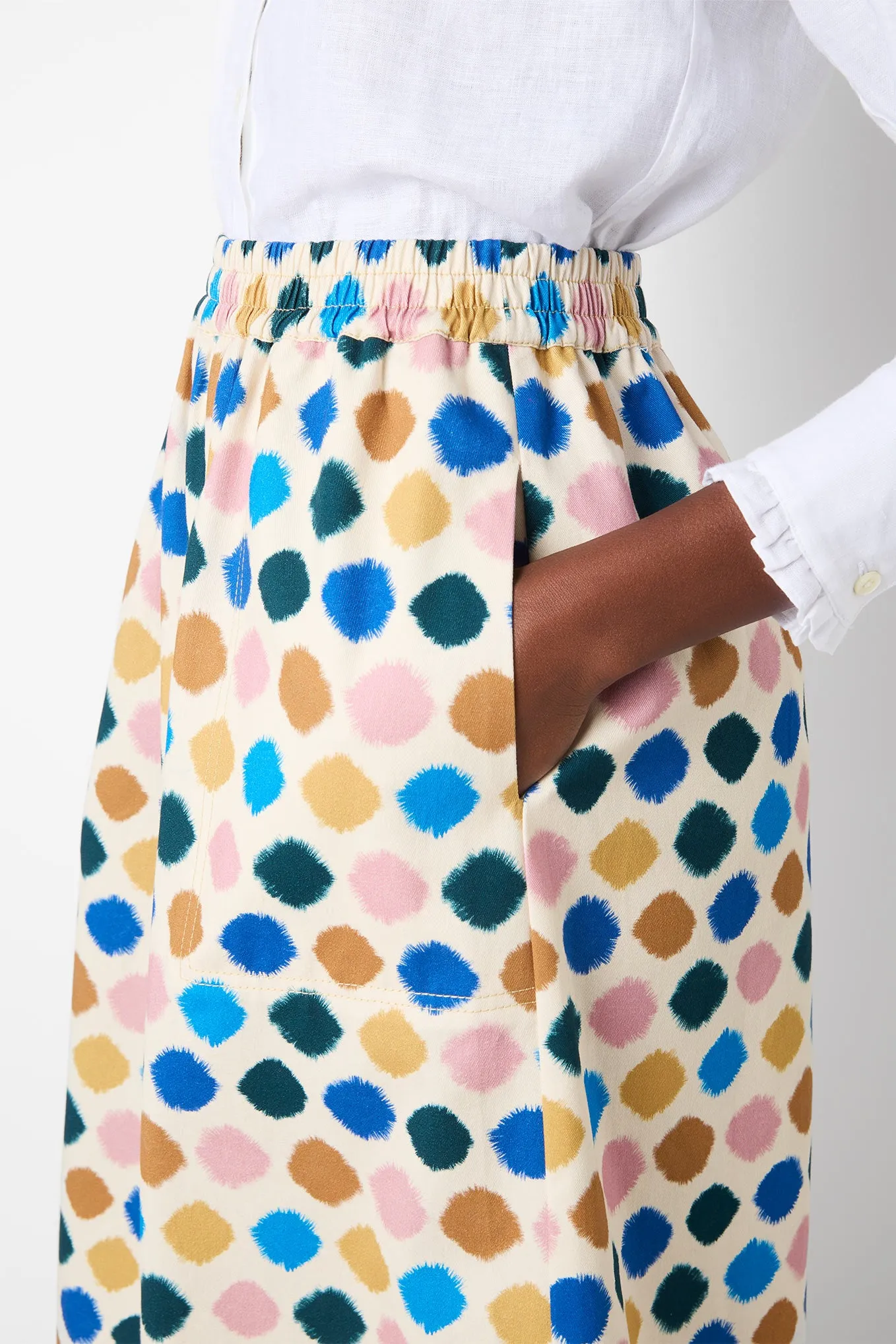 Felice Spot Skirt - Ecru/Multi