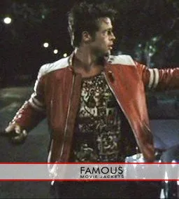 Fight Club Brad Pitt Red/White Mayhem Jacket