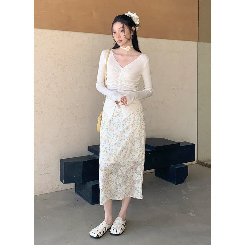 Floral A-line Skirt