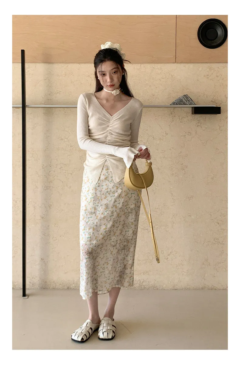 Floral A-line Skirt