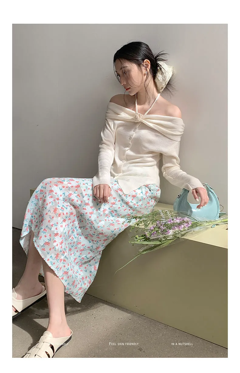 Floral A-line Skirt
