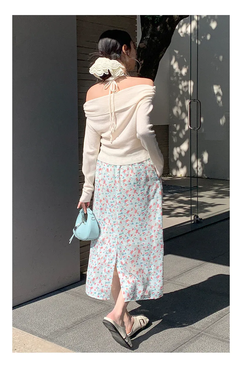Floral A-line Skirt