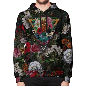 Flower Skull Pullover Hoodie