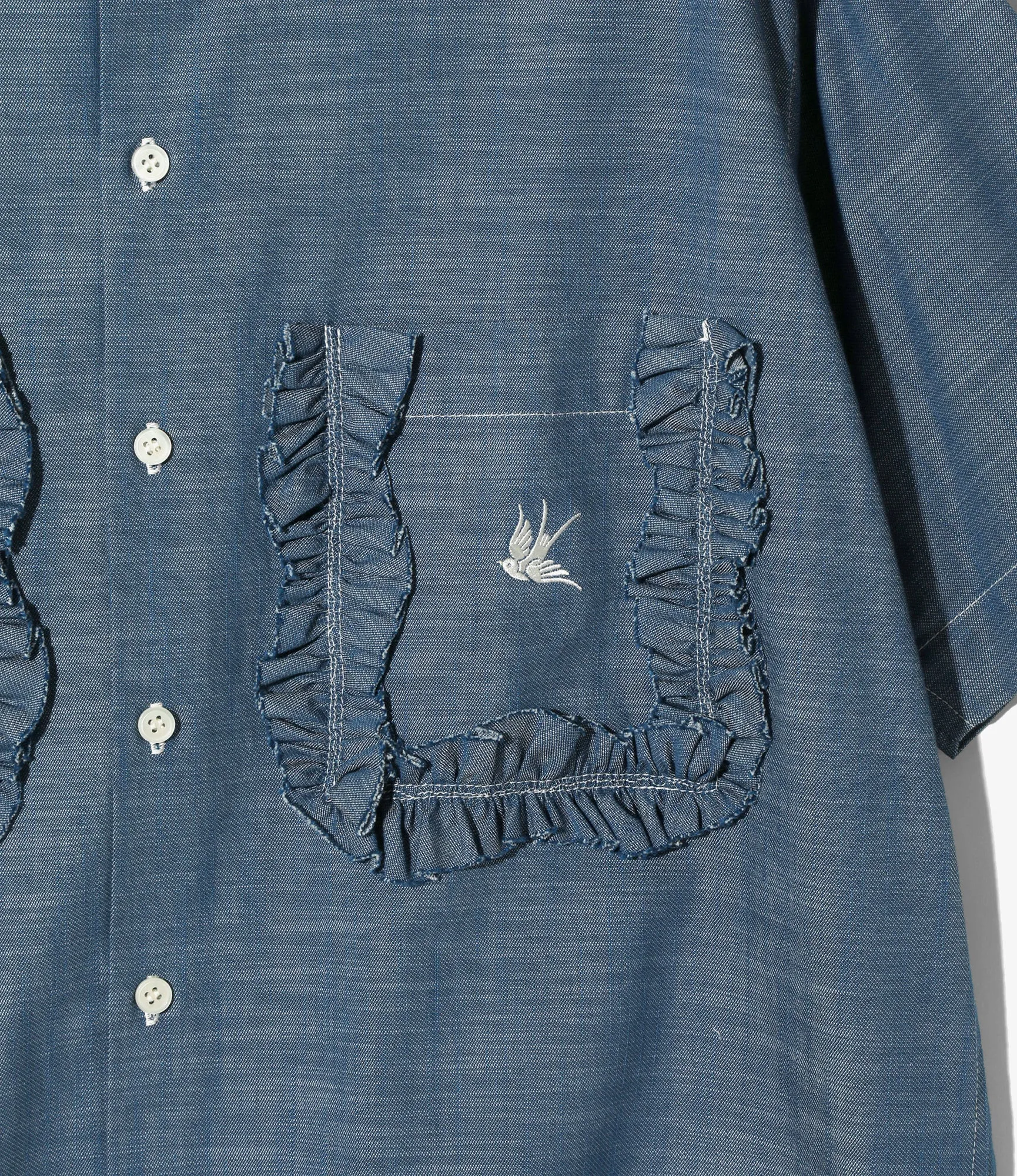 Frill Pocket Shirt - Chambray