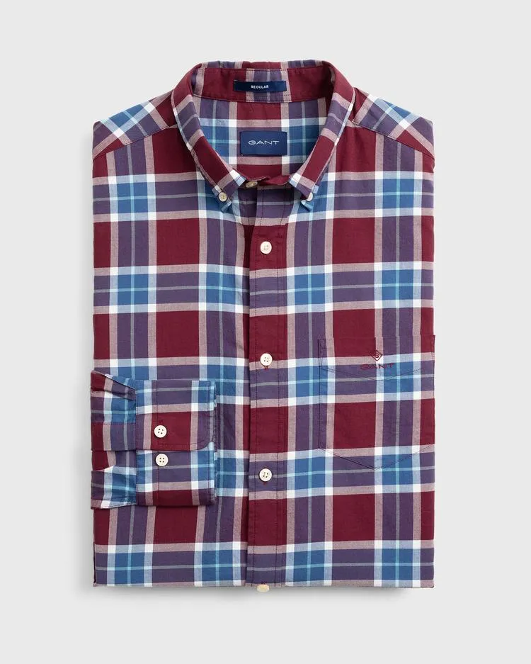 GANT Port Red Winter Twill Heather Button Down Shirt 3011330 Size M NWT
