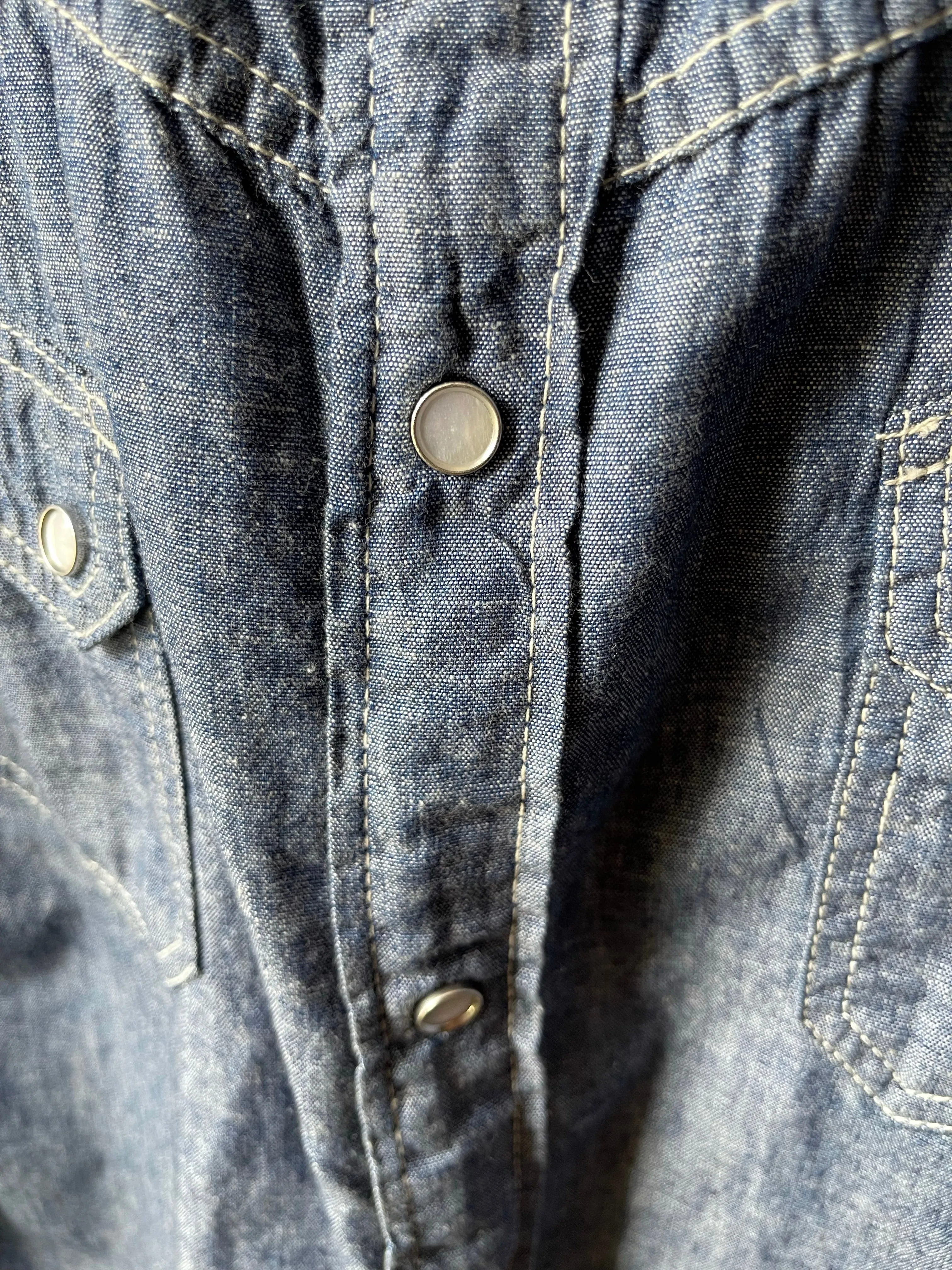 Gently Used TCB Ranchman Shirt - Chambray - Blue - 40