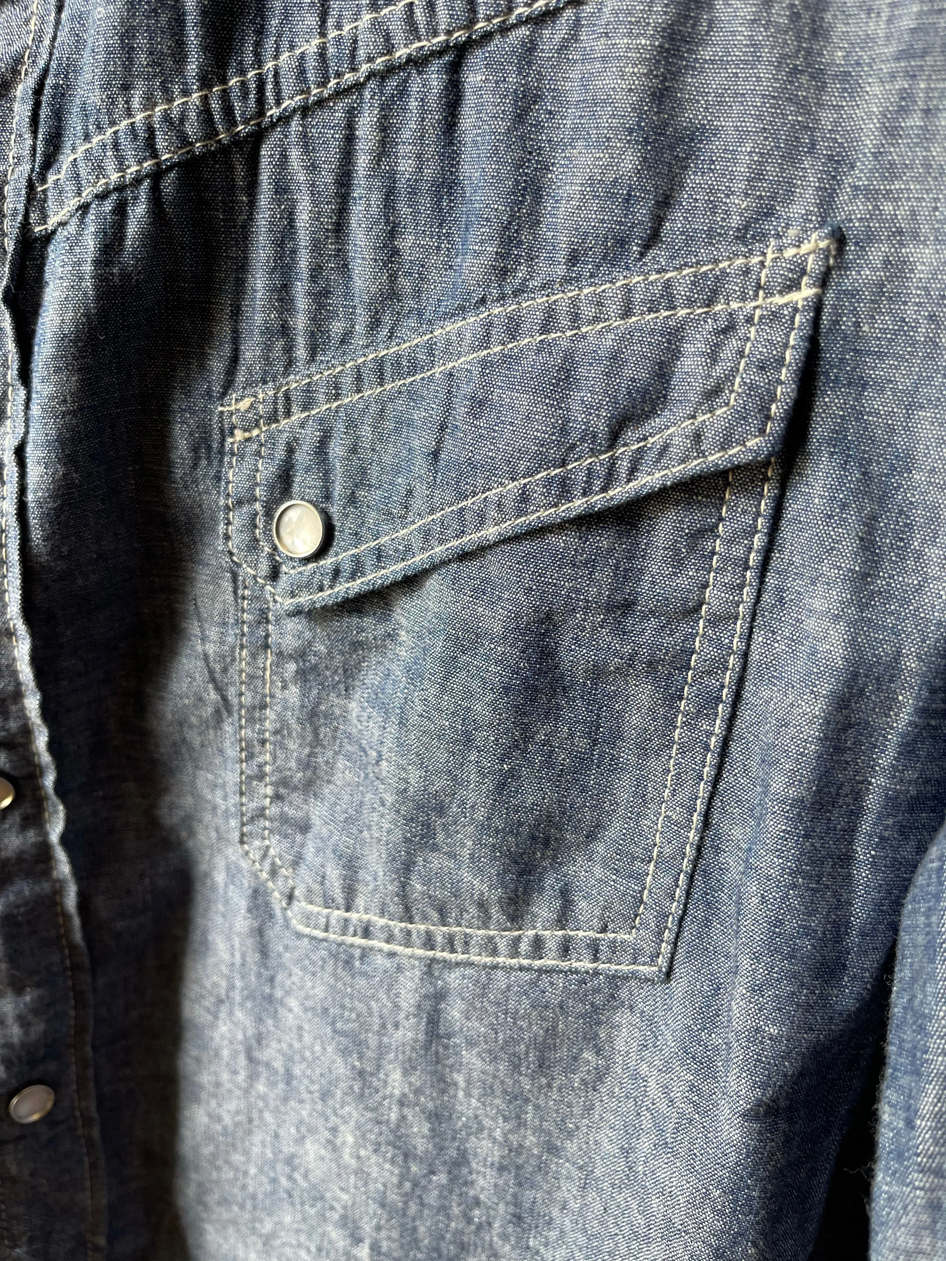 Gently Used TCB Ranchman Shirt - Chambray - Blue - 40