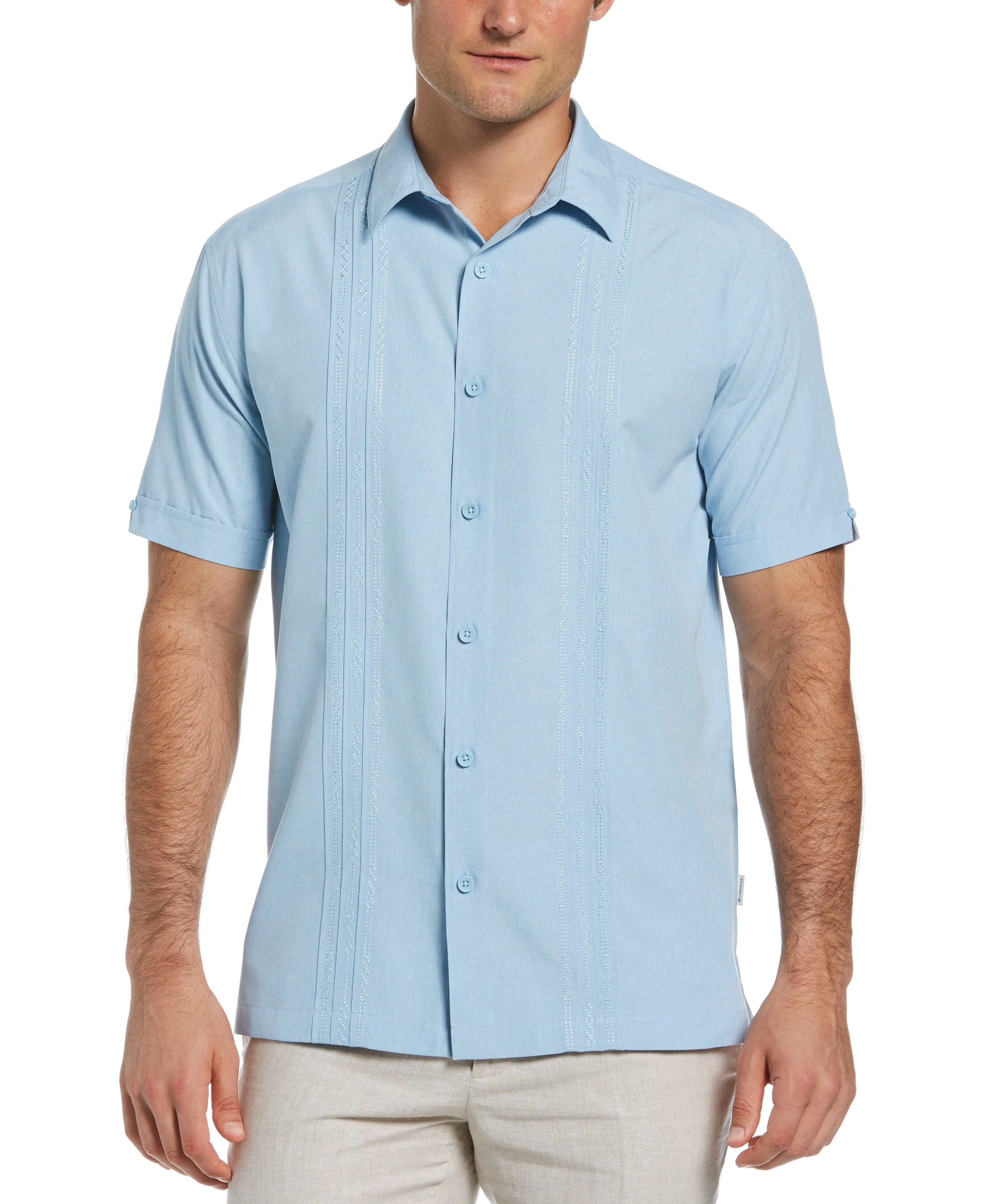 Geo Embroidered Panel Shirt