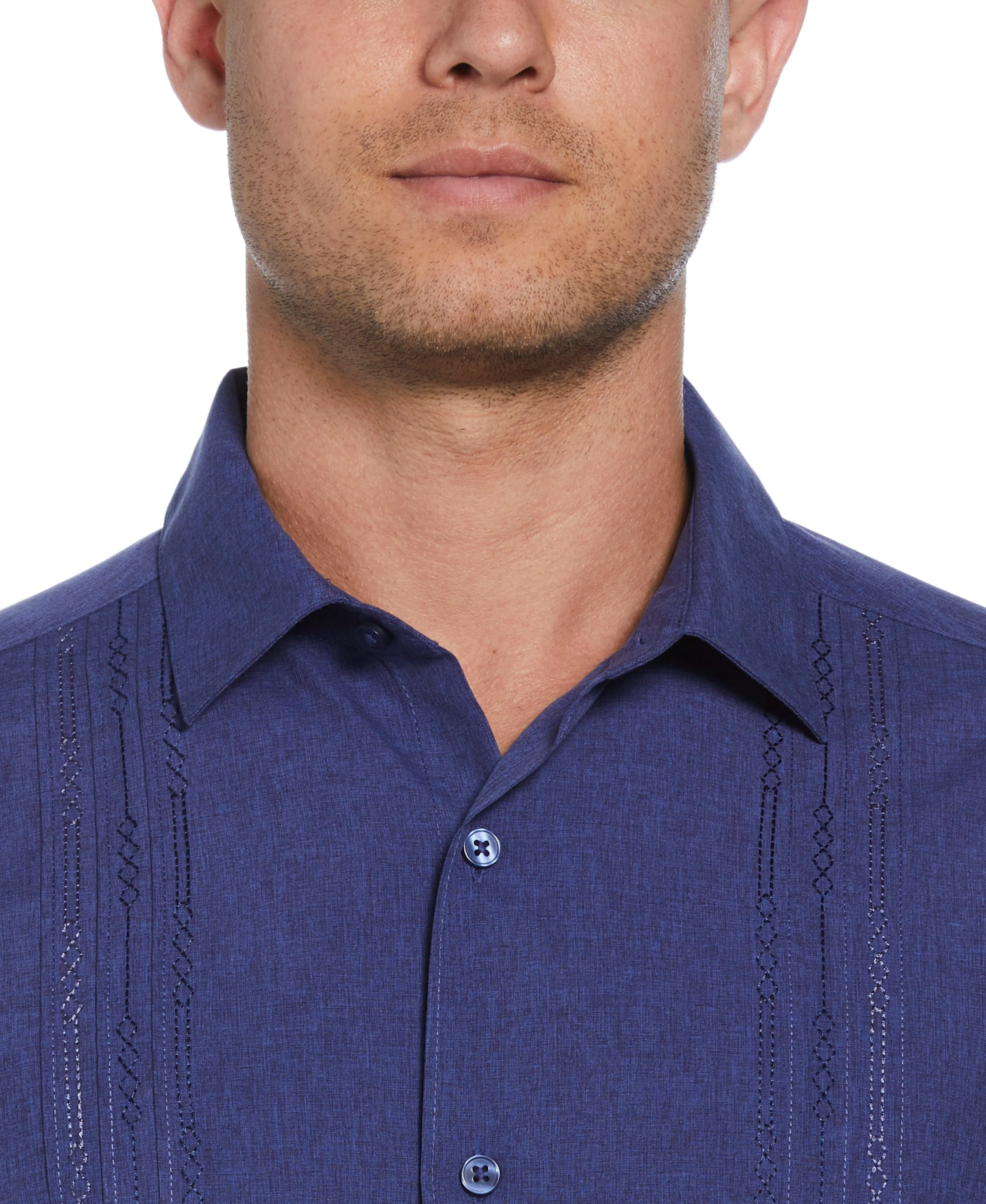 Geo Embroidered Panel Shirt