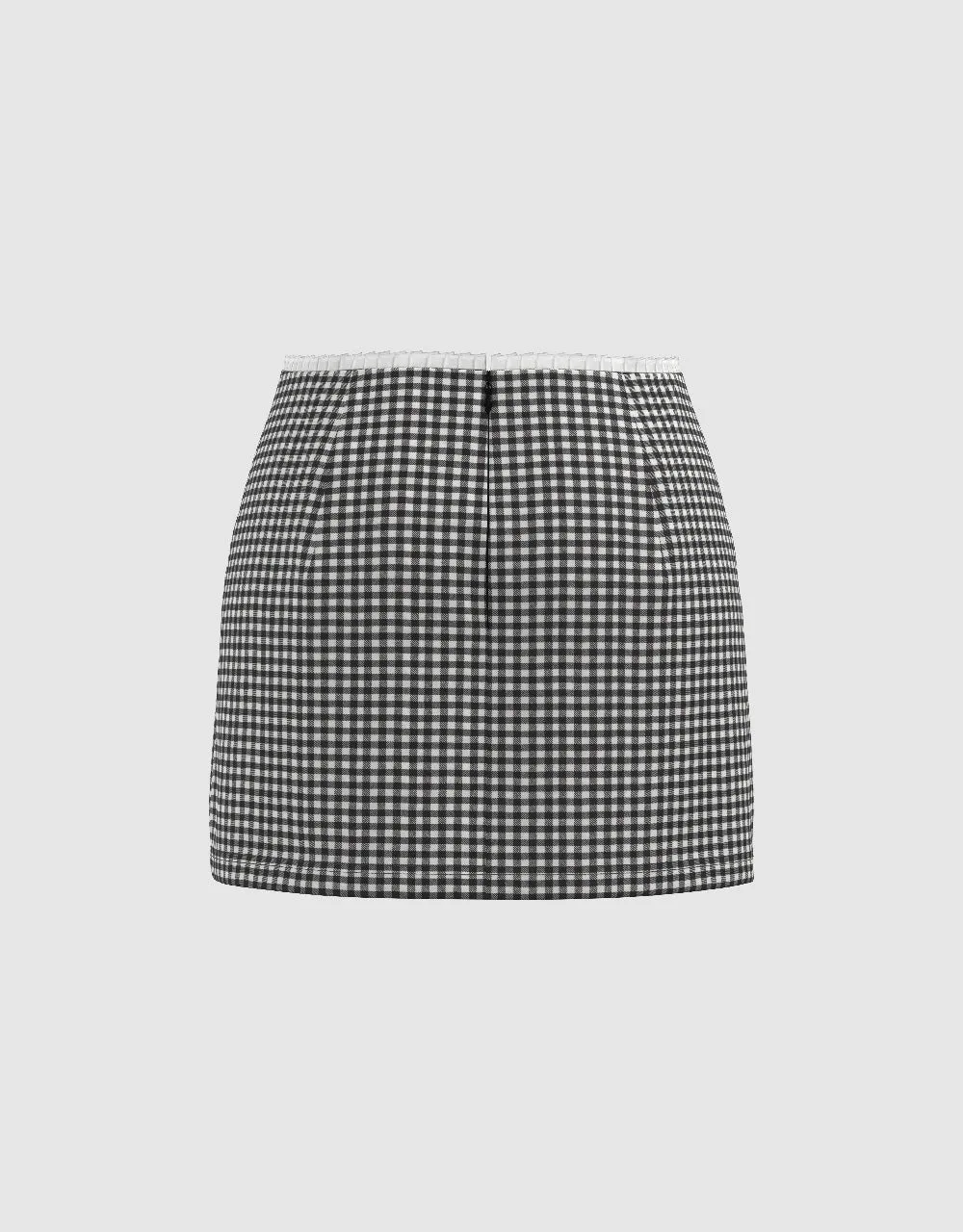 Gingham Mini A-Line Skirt