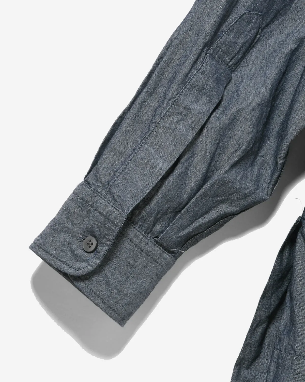 Guayabera Shirt - Indigo Cotton Chambray
