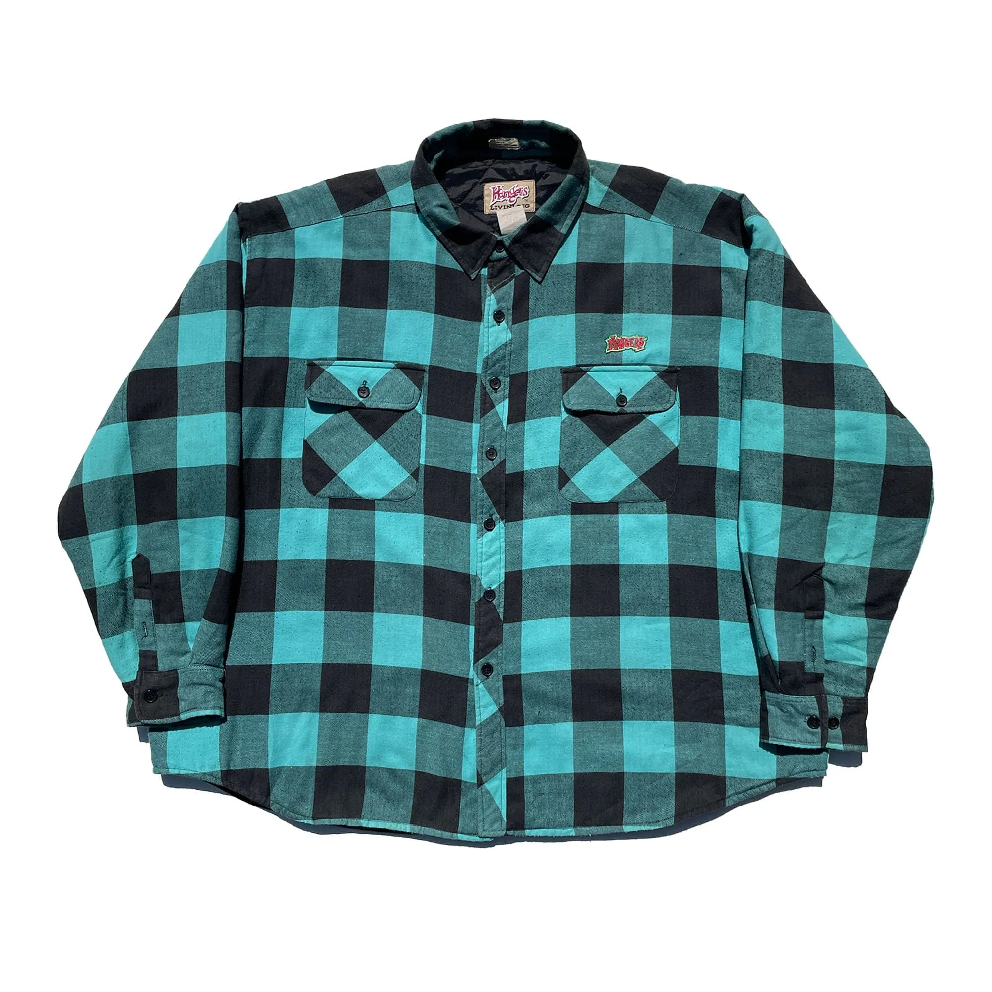 Hangers 'Livin Big' Quilted Plaid Jacket VINTAGE 90s