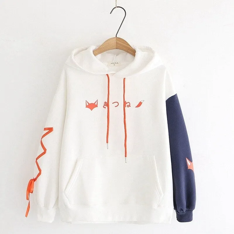Harajuku Cute Fox Print Sweatshirts