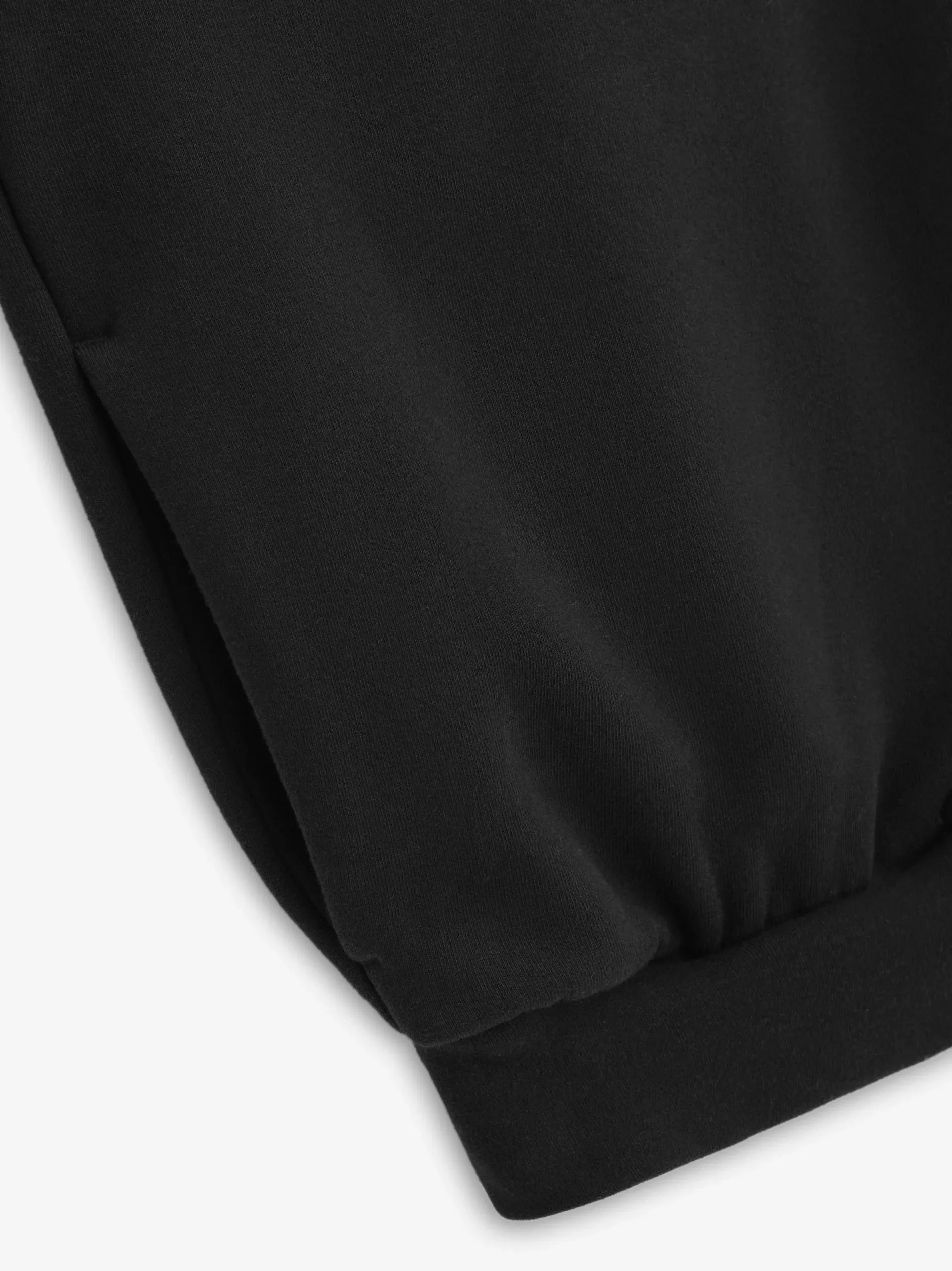 HEAVY FLEECE FULLZIP HOODIE  - BLACK