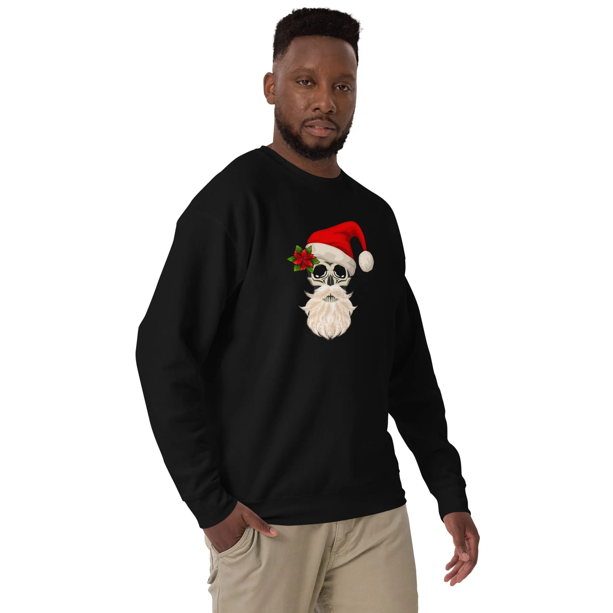 Holiday Santa Skull - Unisex Premium Sweatshirt