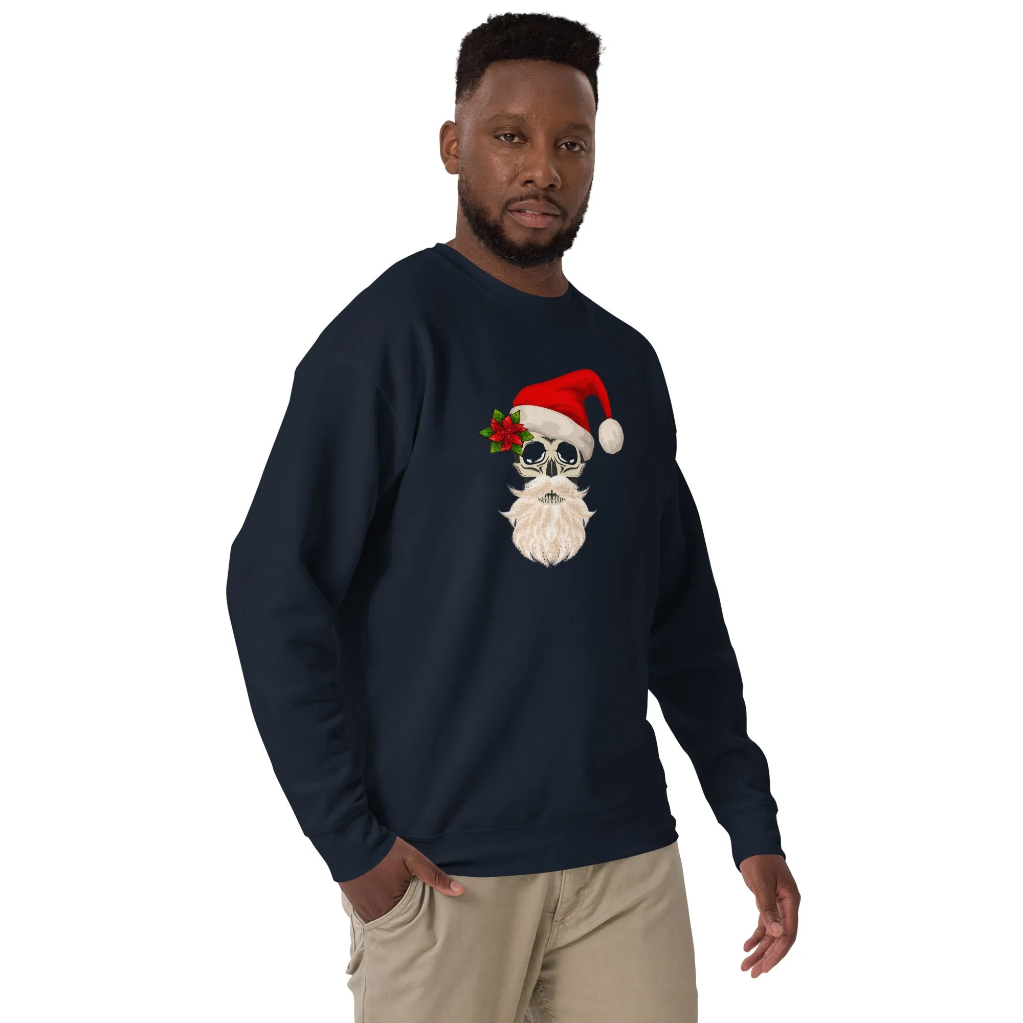 Holiday Santa Skull - Unisex Premium Sweatshirt
