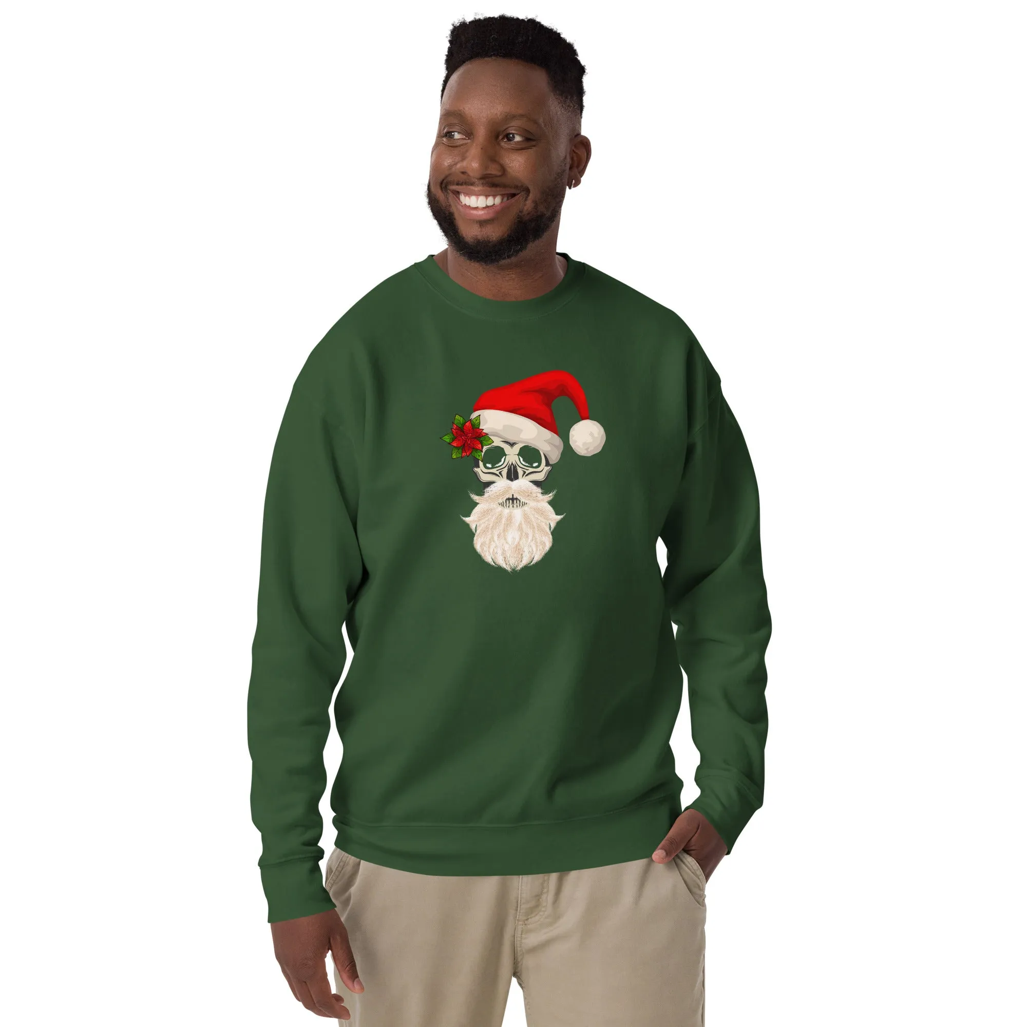 Holiday Santa Skull - Unisex Premium Sweatshirt