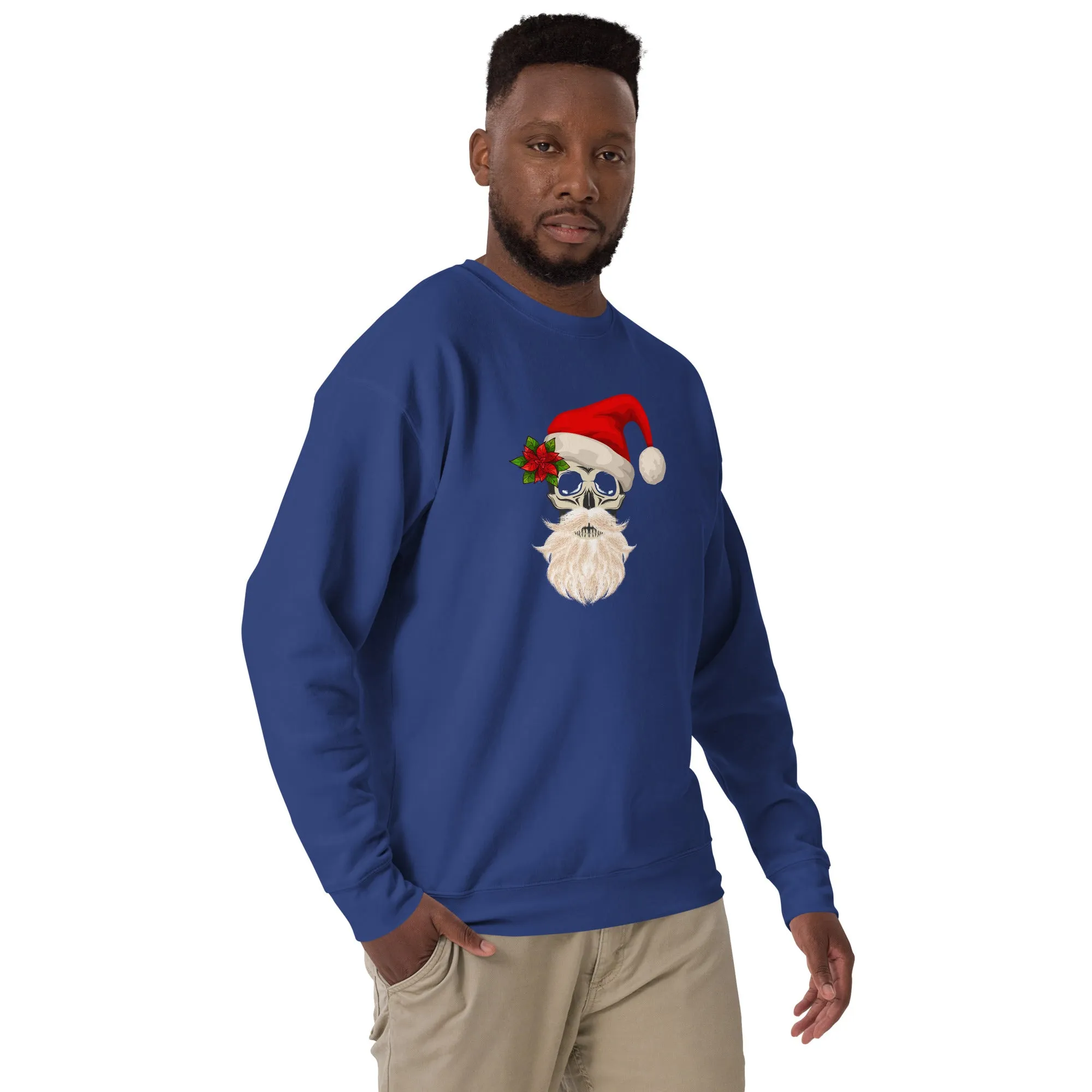 Holiday Santa Skull - Unisex Premium Sweatshirt