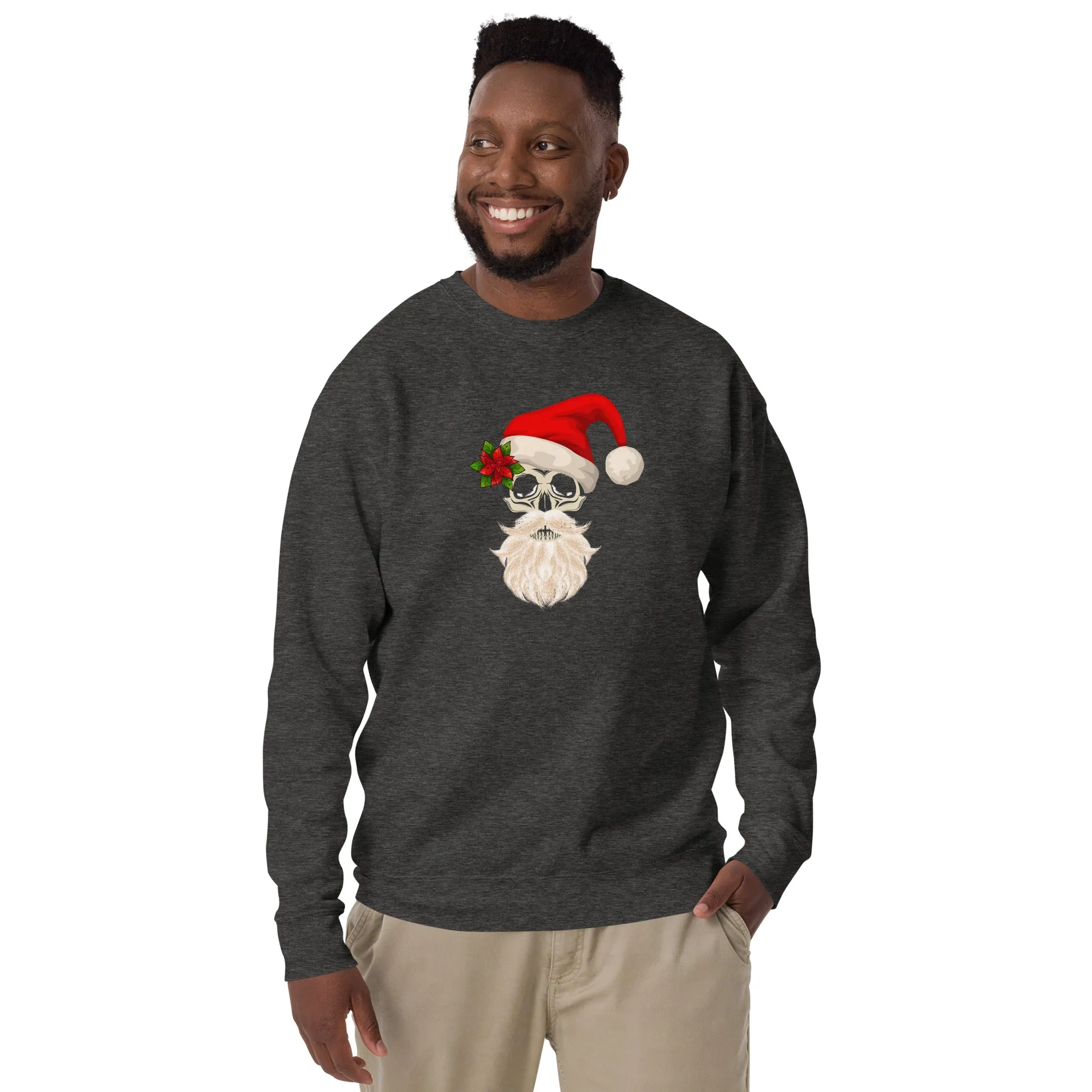 Holiday Santa Skull - Unisex Premium Sweatshirt