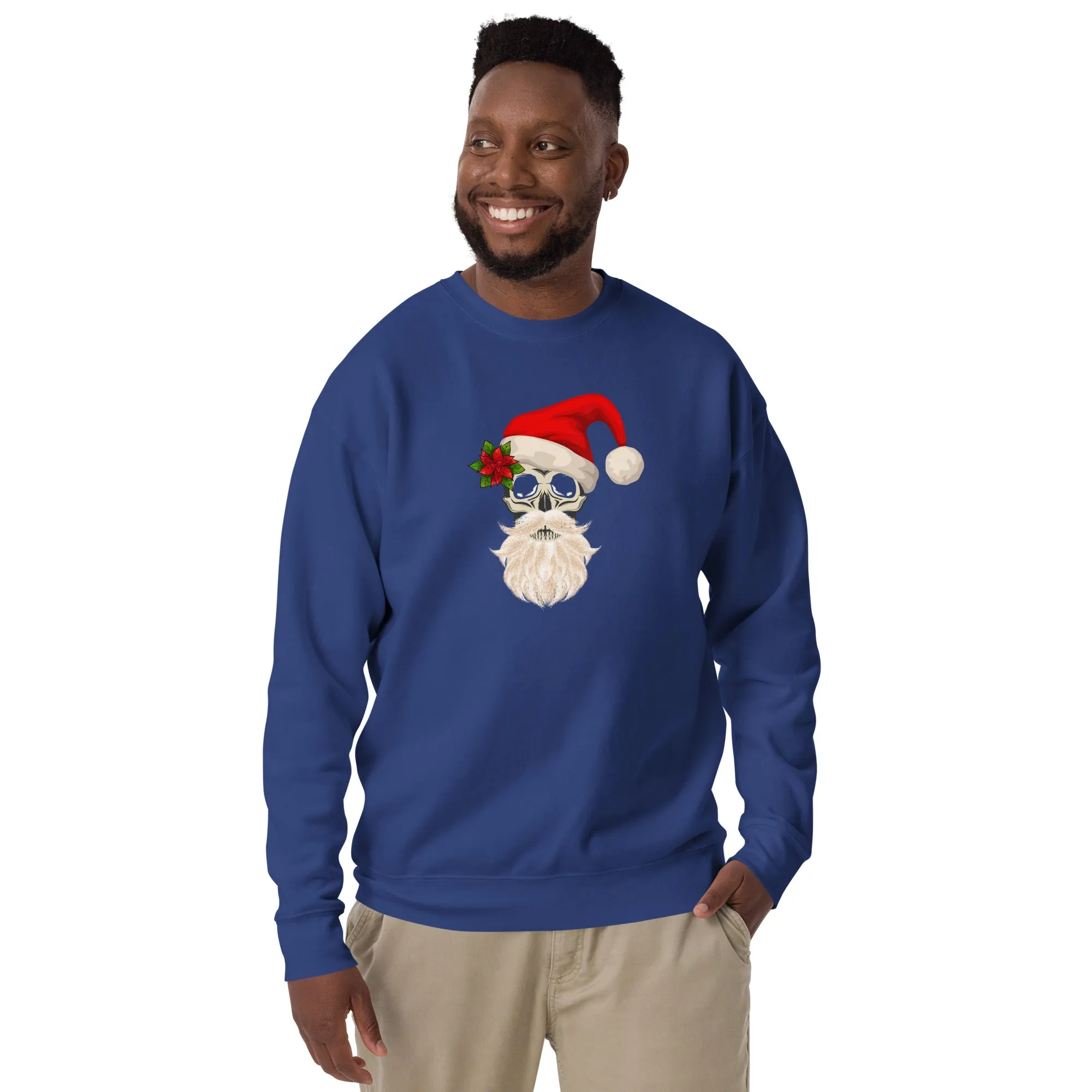 Holiday Santa Skull - Unisex Premium Sweatshirt