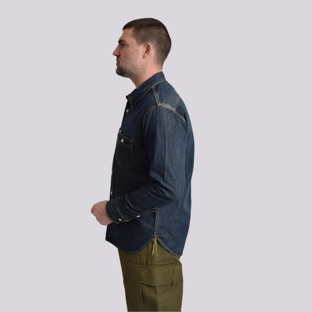 Houston Indigo Vintage Denim Work Shirt