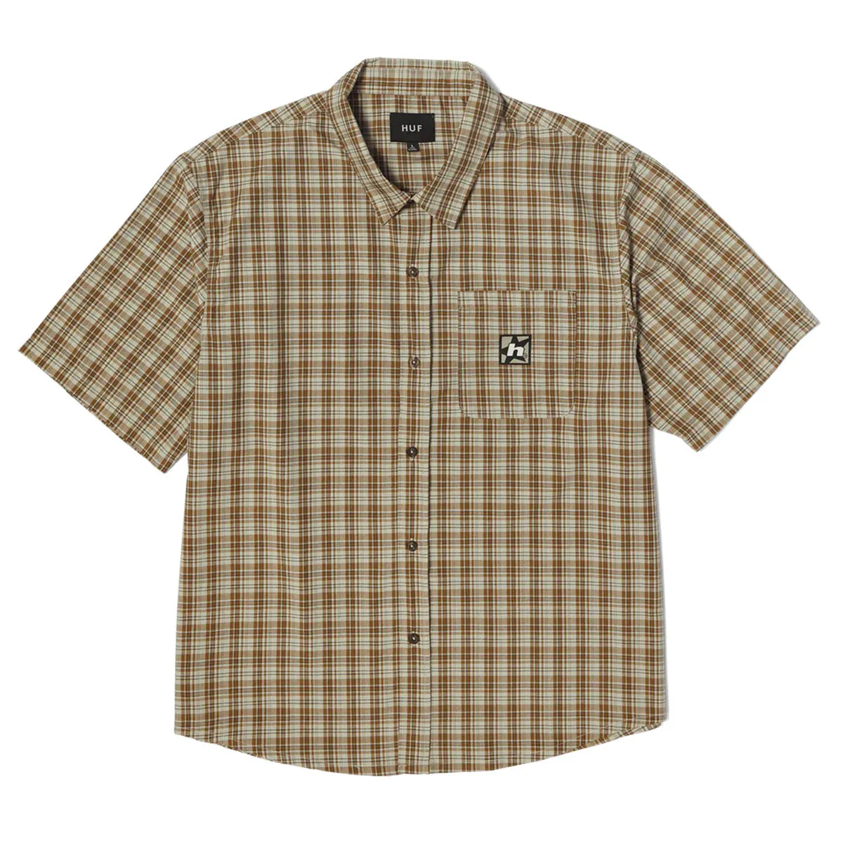 Huf - H Star Plaid Shirt Putty