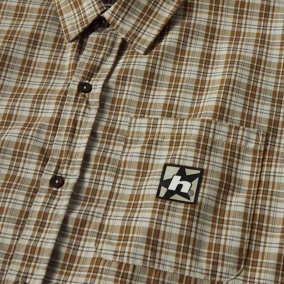 Huf - H Star Plaid Shirt Putty