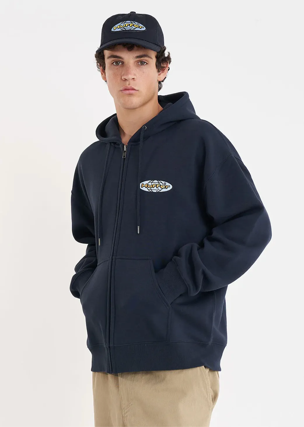 HUFFER Block Zip Hood/Alta - Midnight