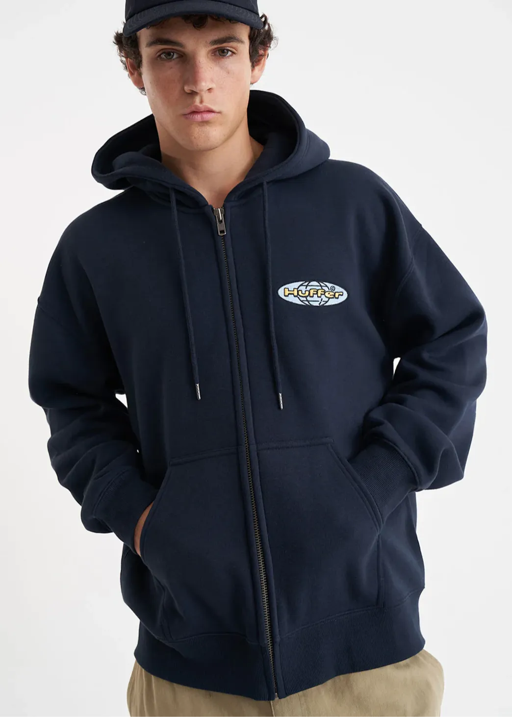HUFFER Block Zip Hood/Alta - Midnight