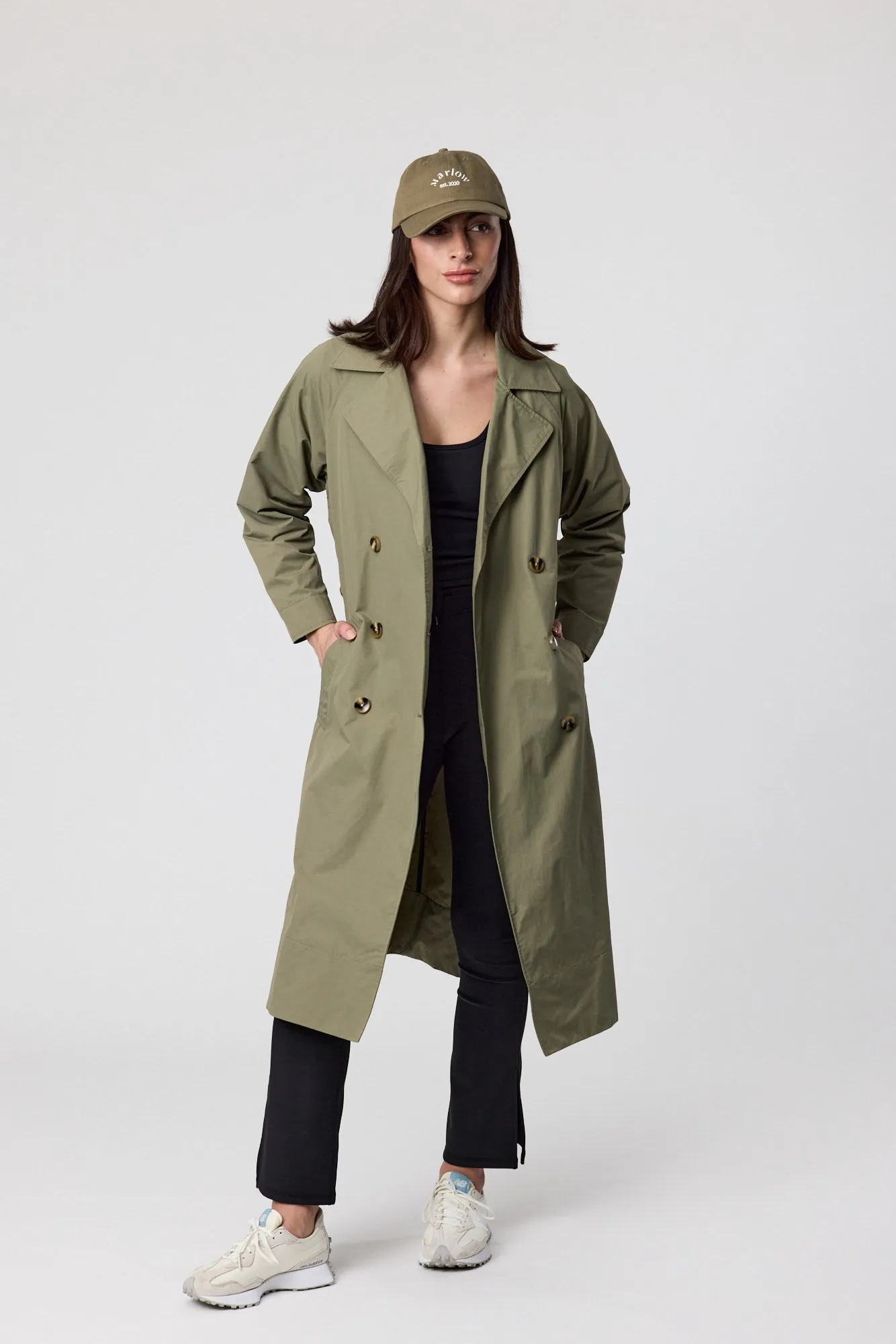 Hybrid Trench Coat - Olive