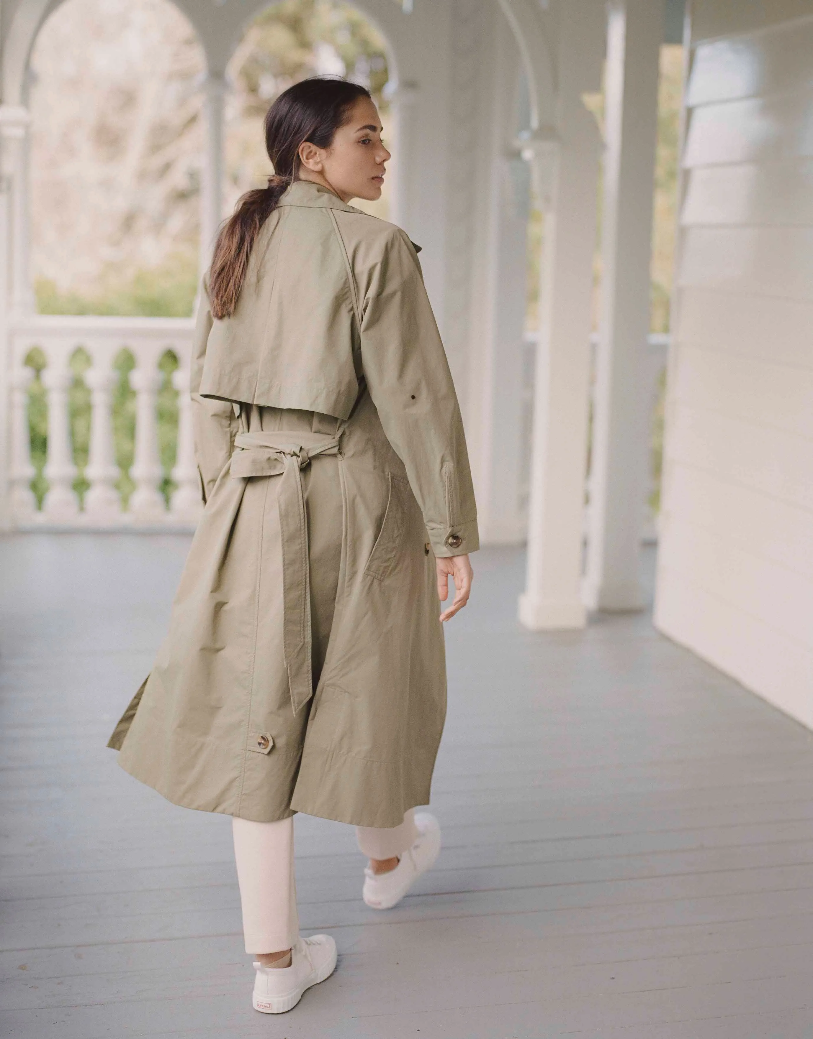 Hybrid Trench Coat - Olive