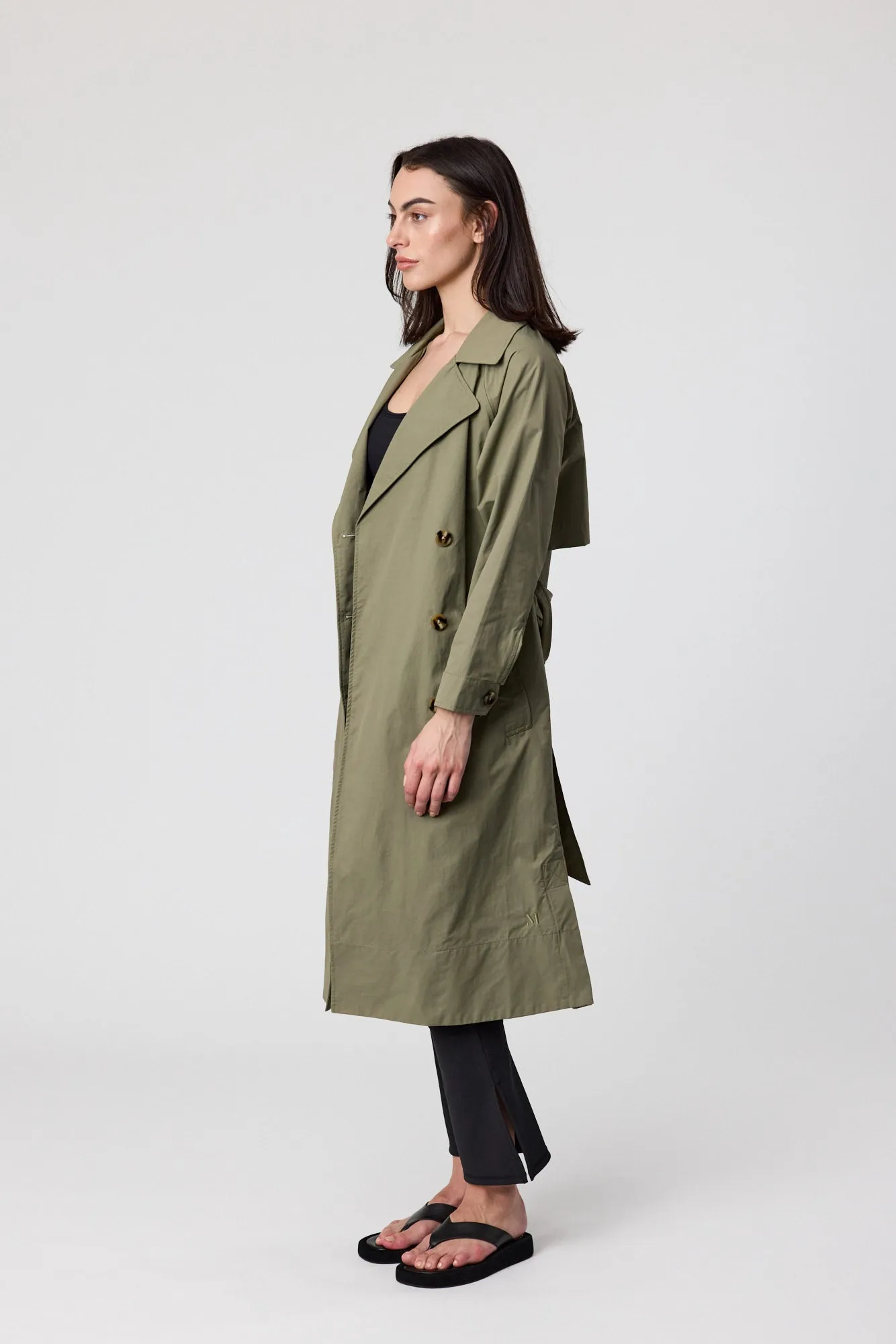 Hybrid Trench Coat - Olive