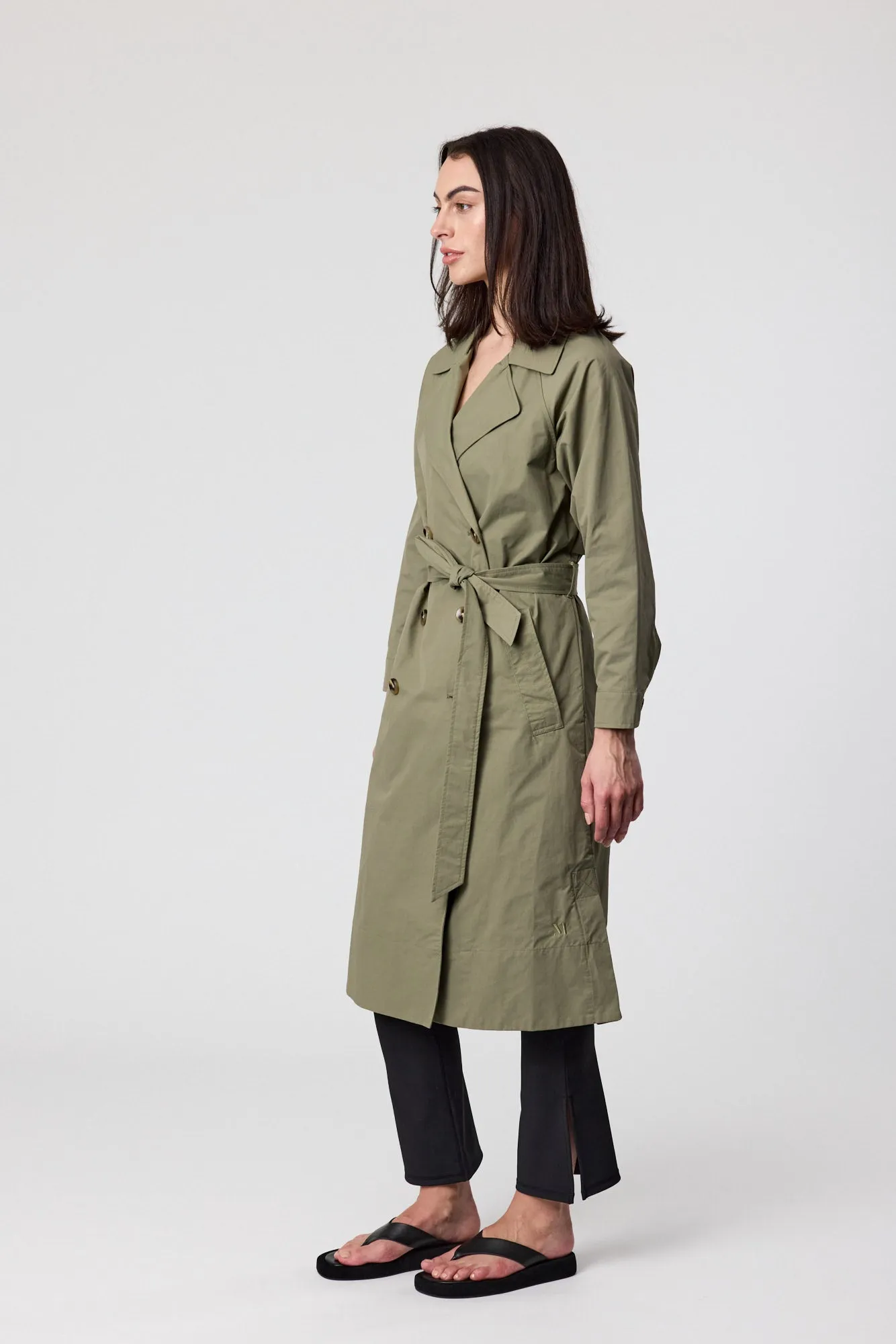 Hybrid Trench Coat - Olive