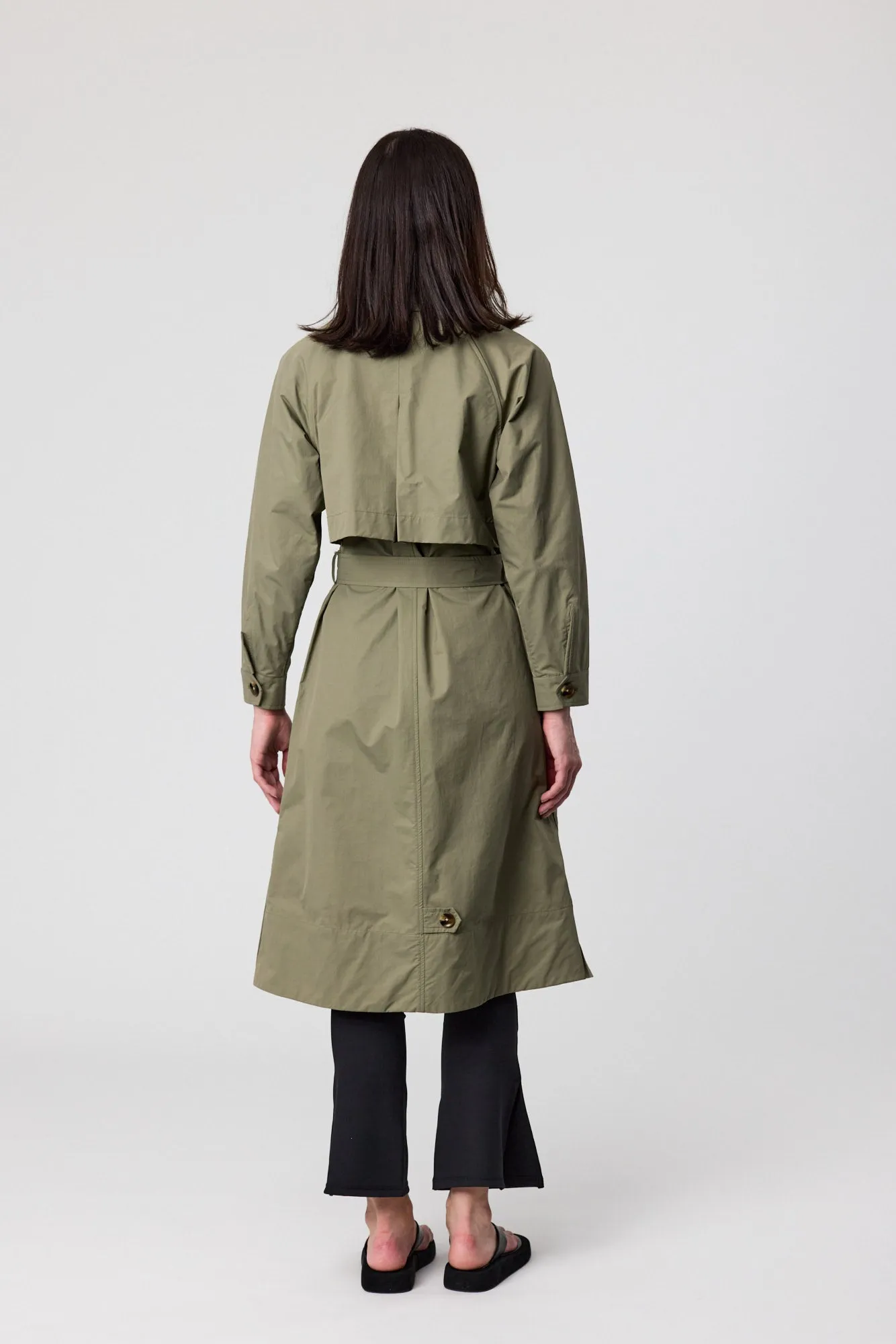 Hybrid Trench Coat - Olive