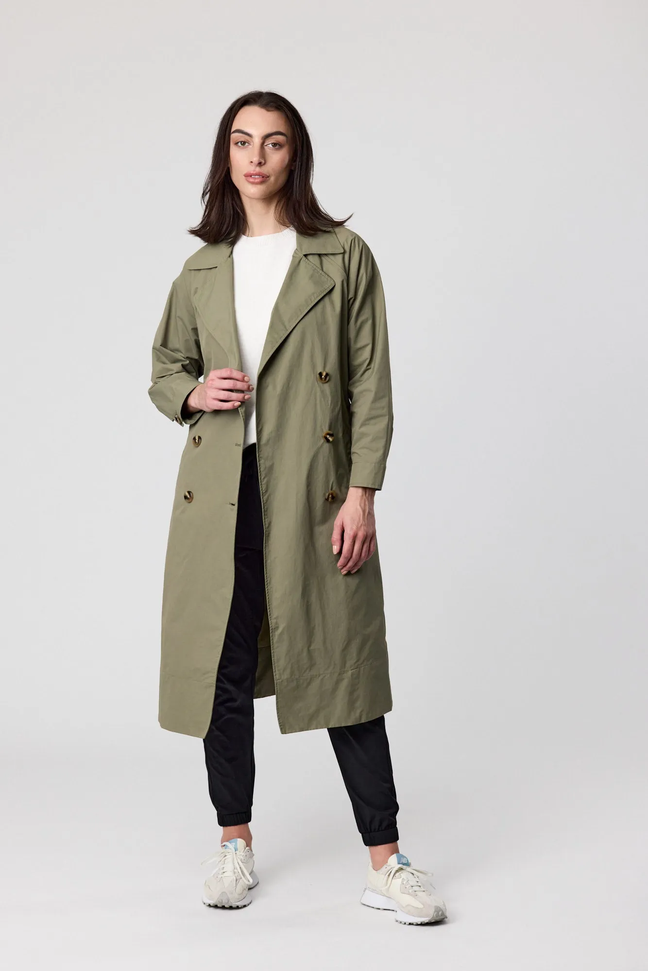 Hybrid Trench Coat - Olive