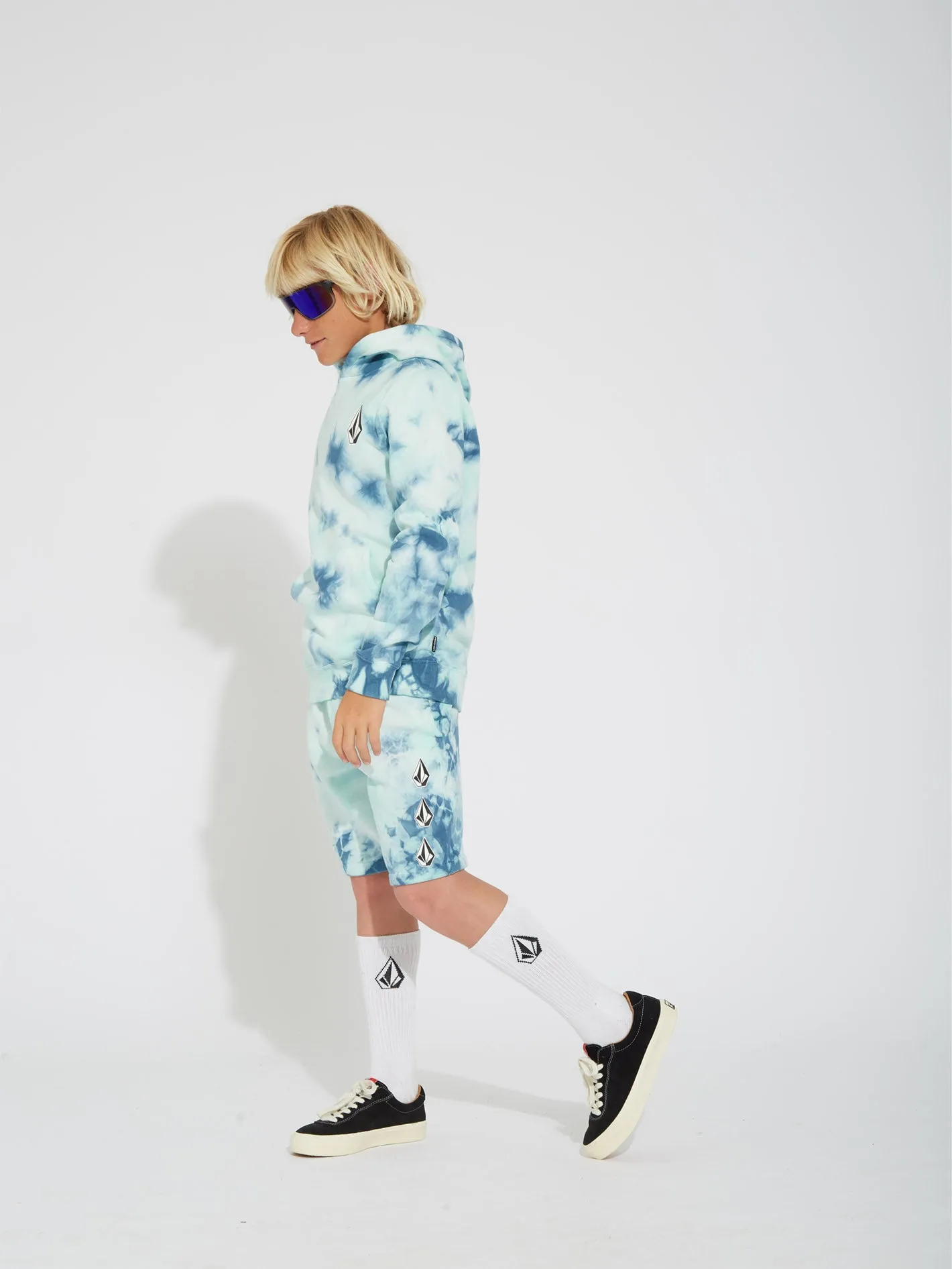 Iconic Stone Plus Hoodie - TEMPLE TEAL - (KIDS)
