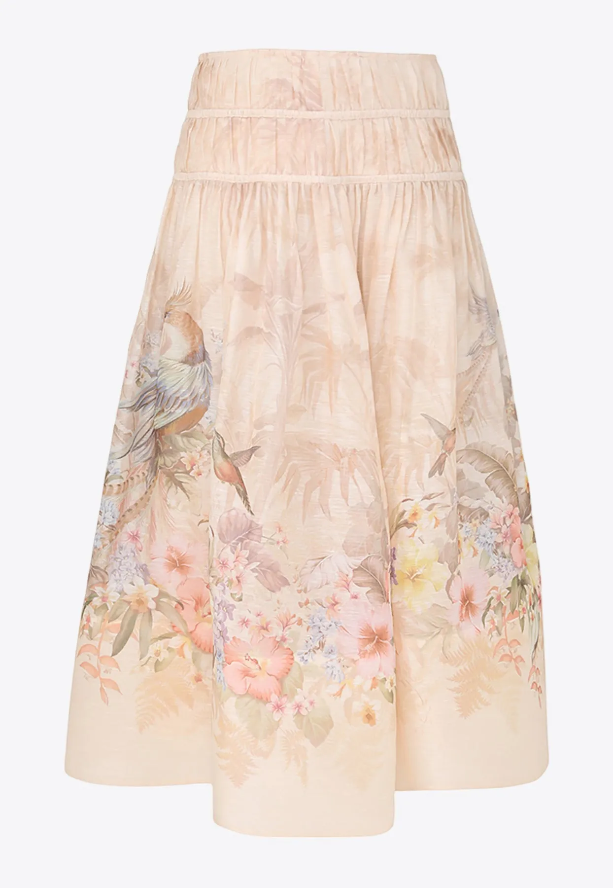 Illuminate Drawn Printed Midi Skirt