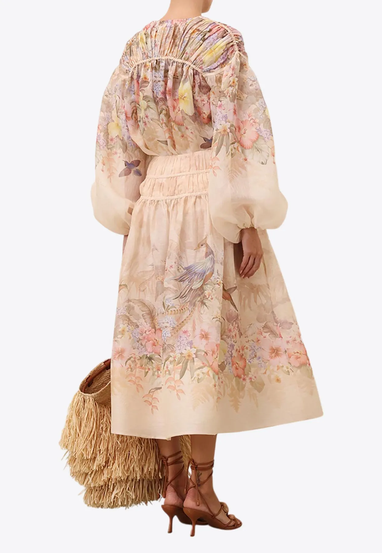Illuminate Drawn Printed Midi Skirt