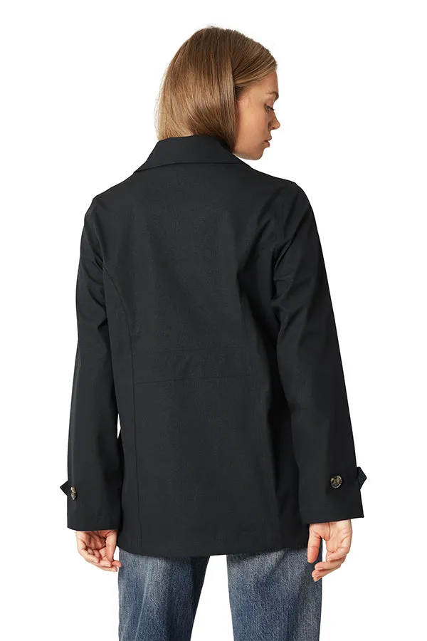 Ilse Jacobsen Dark Indigo Short Trench RainCoat
