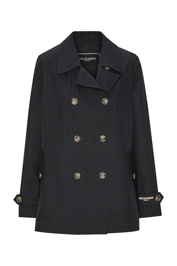 Ilse Jacobsen Dark Indigo Short Trench RainCoat